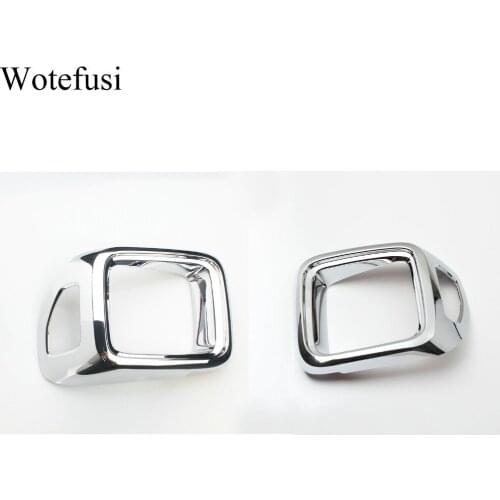 Wotefusi 1 Pair Tail Light Covers Chrome Rear Lamp Trims For 2016 2017 Jeep Renegade[QPA504]
