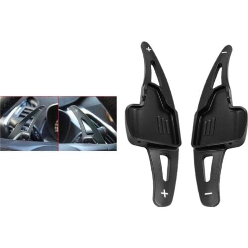 1 Pair of Shift Paddle Blade for Ford Kuga 2017-2019, Made of Aluminium Alloy Black