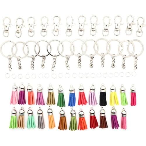 100Pcs Key Chain Rings Bulk with Tel for Tel Keychain