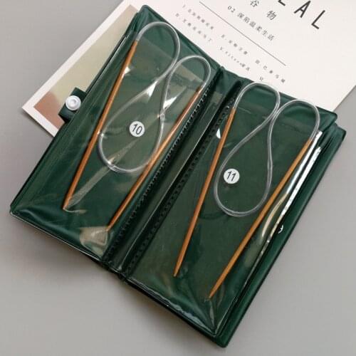 11Pcs/Set Length Ring Bamboo Knitting Needle Tools Knitted Needlework Kits DIY Tool