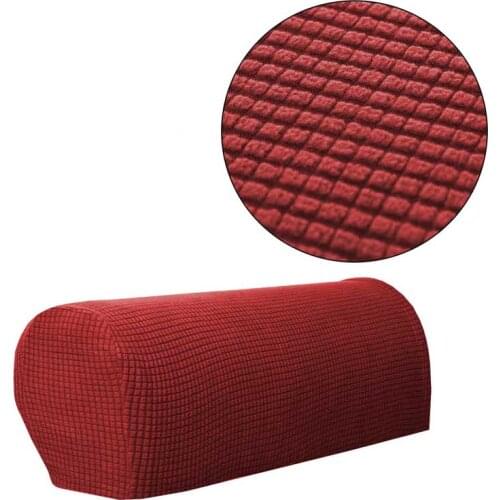 2pcs/ Set Stretch Fabric Armrest Covers Anti-Slip Furniture Protector Armchair Slipcovers for Recliner Sofa