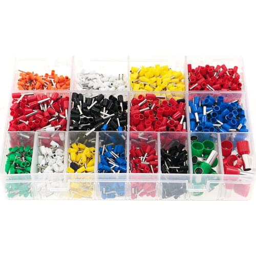 2120pcs Insulated Cord Pin End Terminals Tin-Plated Copper Crimp Connector Ferrules Kit Set For 22-5AWG