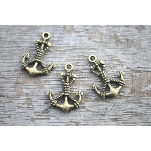 25pcs--Anchor charms, Antique bronze Anchor charm Pendants 18x25mm
