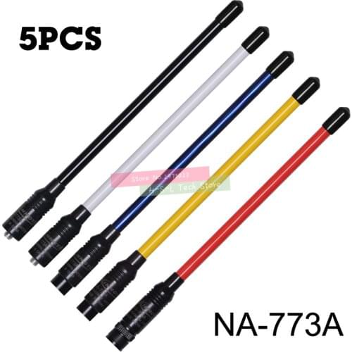 5PCS VHF/UHF Walkie Talkie Antenna Dual Band High Gain Mobile Radio Antenna For Baofeng Motorola Kenwood Icom HYT Yaesu Vertex