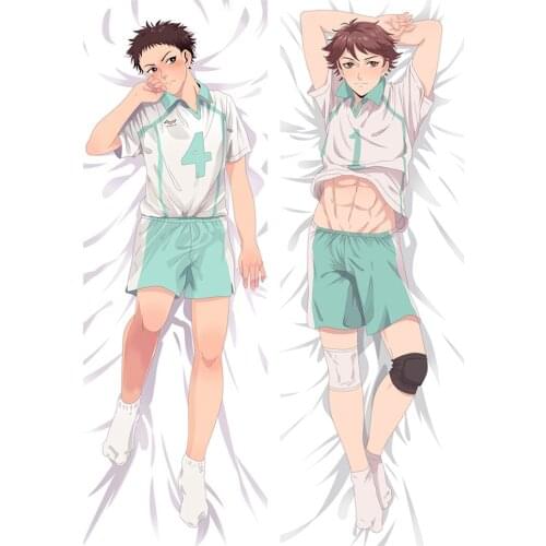 Anime Haikyuu!! Oikawa Tooru Kunimi Akira Cosplay Dakimakura Pillow Case Hugging Body Prop