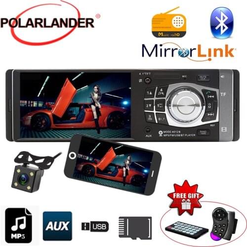 Aux Input Receiver 4 inch Bluetooth handfree Support Micphone TF Card Multi-function Car MP5 player FM/USB Remote Control 4*45W