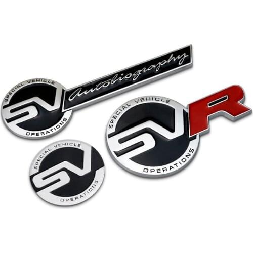 Car Styling For Land Rover Range Rover SV Special Vehicle Autobiography Car Sticker SVR Grille Emblem Decal Auto Tail Badge