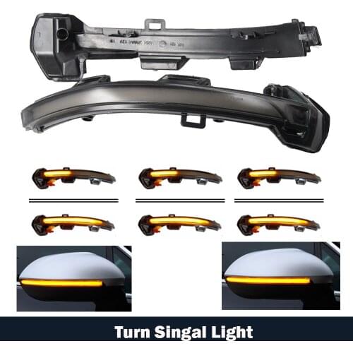 For VW Passat B8 Arteon 2015 2016 2017 2018 2019 Car Dynamic LED Turn Signal Light 2Pcs Rearview Mirror Blinker Indicator