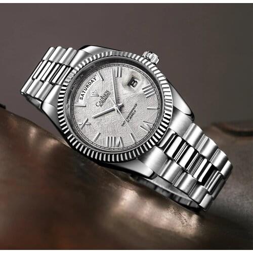 Cadisen Automatic Mens Sports Watch Top Brand Luxury Mechanical Mens 2021 Stainless Steel Waterproof Miyota 8285 Watch