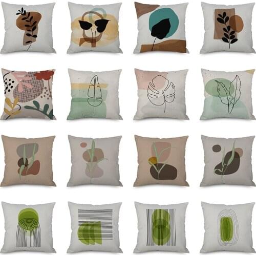Home Decor Simplicity Pillowcase Abstract Art Decorative Office Sofa Cushion Cover Outdoor Camping Throw Pillow Cover 45x45cm