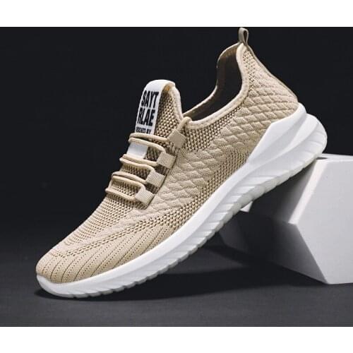 Fashion Mens Shoes Lightweight Vulcanize Shoes Men Sneakers Mesh Casual Shoes Lace-up Mens Walking Sneakers Zapatillas Hombre