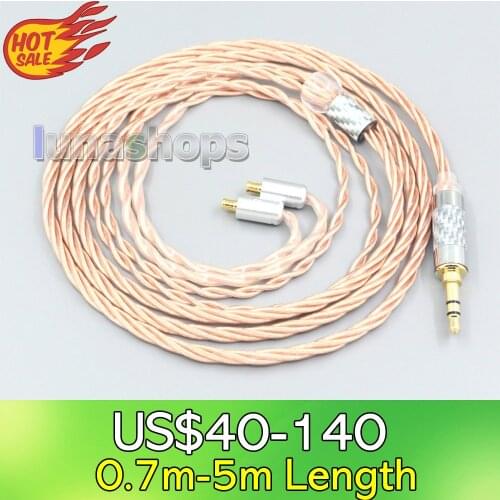 LN007164 Silver Plated OCC Shielding Coaxial Earphone Cable For Audio Technica ATH-CKR100 CKR90 CKS1100 CKR100IS CKS1100I