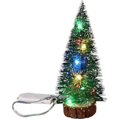 Lights Mini Christmas Tree With LED Lights Xmas Festival Party Room Table Desktop Christmas Decorations Home Hanging Ornaments
