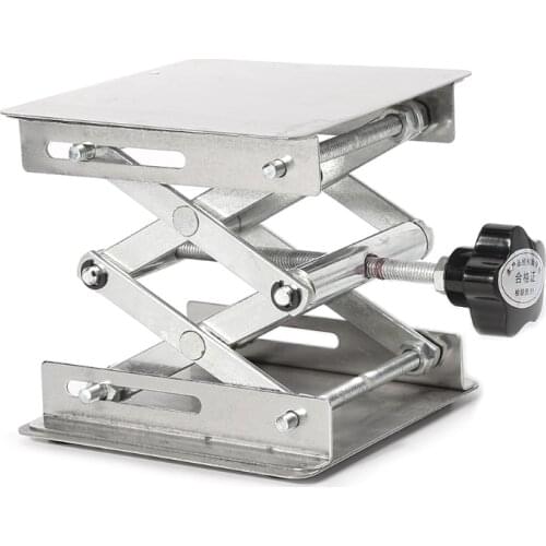 2021 New 4x4" Scientific Lab Jack Stainless Steel Lifting Platform Stand Rack Scissor Lifter