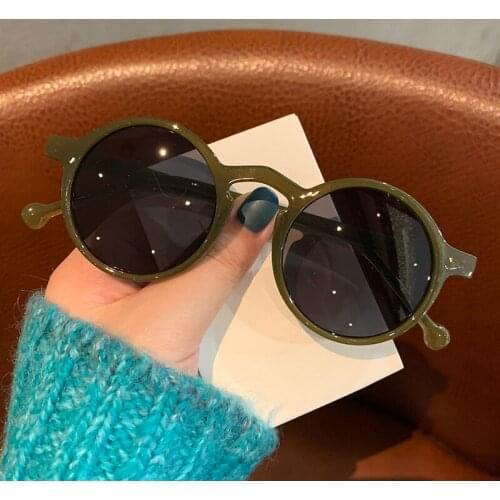 2021 New Trend Round Sunglasses Women Men Classic Brand Leopard Beige Sun Glasses Shades Ladies UV400 Sunglass Green Eyewear