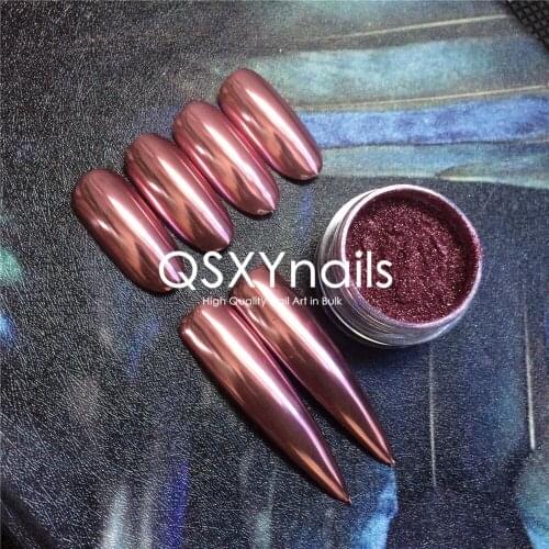 WHOLESALE 50g Rose Gold Mirror Powder Nail Chrome Powder Foil Pigment Nail Glitter Smooth Rubbing for Nail Art Gel Nail Polish