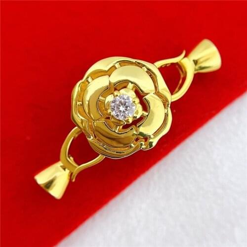 Wholesale DIY Natural Stones Beads Jewelry Making Accessories Silver/Gold/Rose Gold Metal Connector Clasps Findings