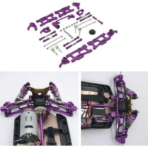 Full Metal Upgrades Spare Parts Kit Fits 1:14 WLtoys 144001 1:12 124019 124018 Swing Arms Steering Hub C Seat Dogbone RC Car