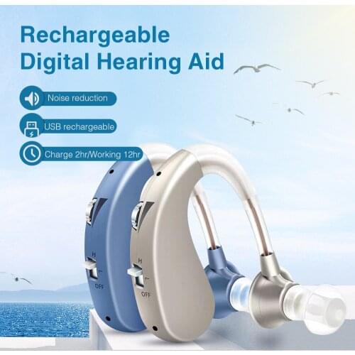 VHP-202S Portable Digital Hearing Aid Rechargeable Wireless Voice Sound Amplifier for Elderly Hear Ear Care Tool Drop Shipping