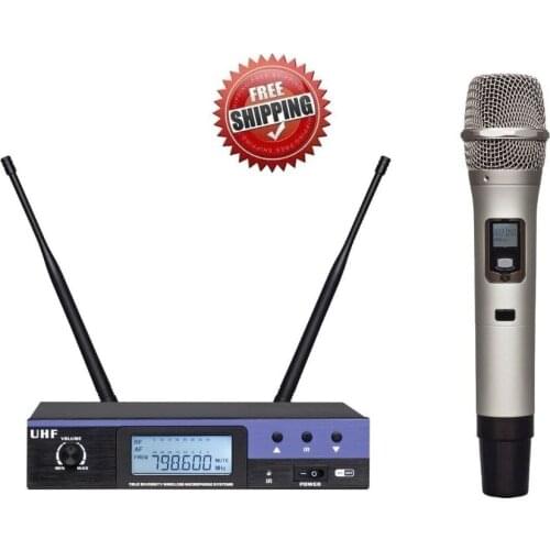 UHF Single 100 Ch Wireless Karaoke Microphone microfono profesional