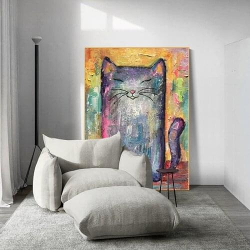 Cartoon Cat Posters And Prints Canvas Paintings On the Wall Art Pictures For Living Room Decoration Modern Home Decor Cuadros