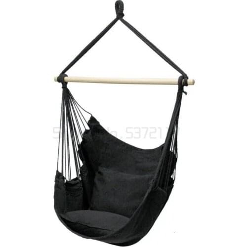 160kg Hammock Garden Hang Lazy Chair Swinging Indoor Outdoor Furniture Hanging Rope Chair Swing Chair Seat bed Travel Camping