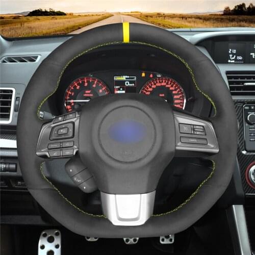DIY Anti-Slip Wear-Resistant Steering Wheel Cover For Subaru WRX (STI) Levorg 2015- 2019 Car Interior Decoration