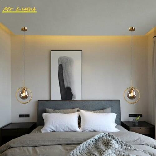 Modern Glass LED Pendant Lights Lighting Living Room Bedroom Bedside Luxury Pendant Lamp Kitchen Hanging Lamps Indoor Hanglamp