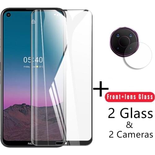 4-in-1 2.5D Tempered Glass For Nokia 5.4 Glass For Nokia 3.4 3.4 2.4 1.4 8.3 5.3 Screen Protector Camera Len Film For Nokia 5.4