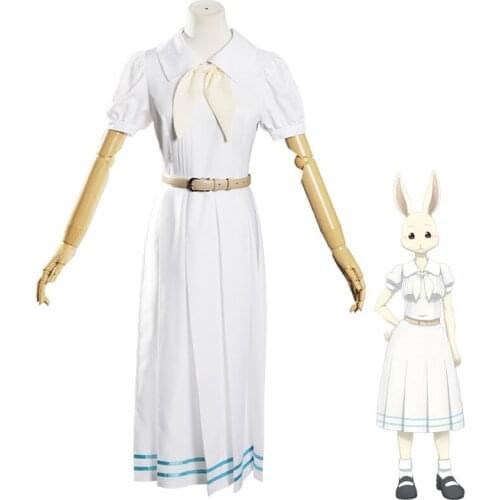 Anime Beastars Cosplay Haru Costume Haru Dress Haru Wig School Uniform Bunny Rabbit Ears Girls Outfits Halloween Disfraz Women
