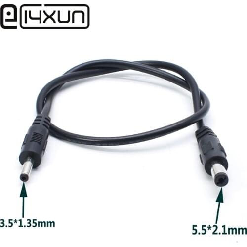 1pcs DC power cable 5.5 x 2.1mm male to 3.5 x 1.35mm male Wire 5.5*2.1 to 3.5*1.35mm adapter cable Power cable