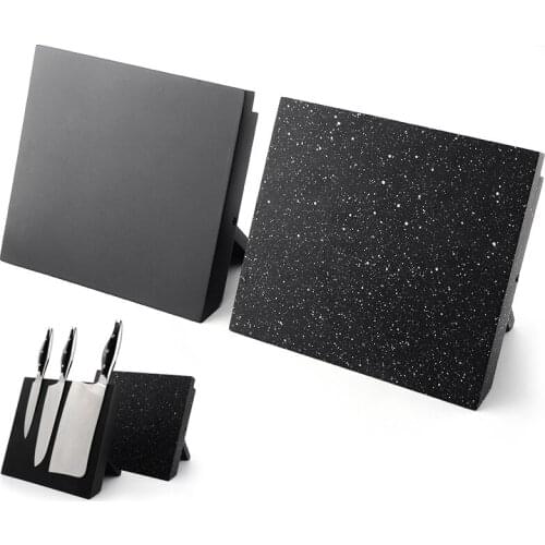 1PCS MDF+Magnetic Knife Holder Stand Nice Knife Block Knife Bar Household Kitchen Knives Accessories Black/Snowflake Color Style