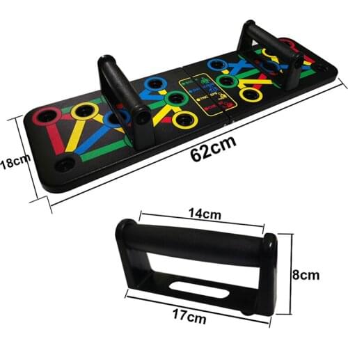 14 in 1 Push-Up Rack Board Training Sport Workout Fitness Gym Equipment Push Up Stand for ABS Abdominal Muscle Building Exercise