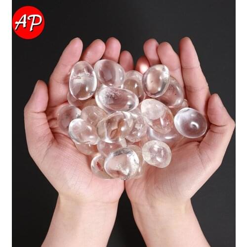 2-3Pcs Natural Clear quartz large particles Polishing oval Stone energy gem DIY Making Jewelry necklace