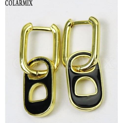 8 Pairs Pig nose earrings Colorful Enamel Hearts earrings Fashion Dangle earrings jewelry Drop earrings for women 51489