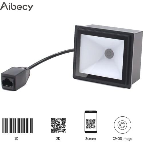 Aibecy Embedded 1D 2D QR Barcode Scanner Module CMOS Images Auto-scan Wired Fixed Mount Bar Code Reader Support for Screen Scan