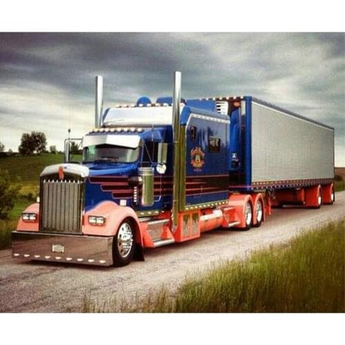 Diamond painting, 5D DIY full diamond embroidery, round/square diamond inlaid mosaic, home decoration, cross stitch truck E1637