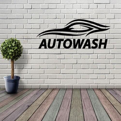 Automotive Carwash Car Silhouette Garage Wall Sticker Decal Car Auto-wash Wall Art Decoration A00957