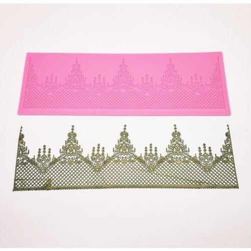 Long iron tower relief cake edge decoration tool