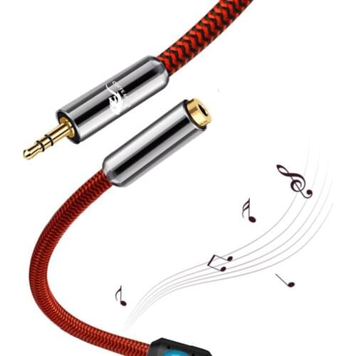 Hi-end 3.5mm Mini Jack Extension Cable for PC Headphone Mobile Car 1/8" 3.5 Male to Female Shielded Cable 1M 2M 3M 5M 8M 12M