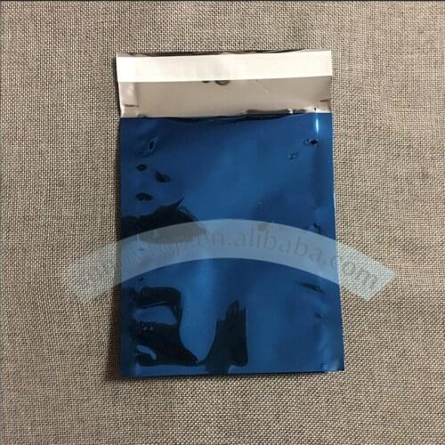 Blue foil mailing bag 80 x 100mm, 3" x 4" mailer bag shipping envelope