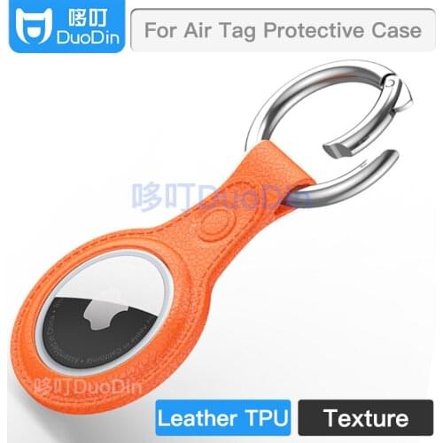 Leather tracker can hang type soft case locator iPhone anti-lost device for Apple AirTags protective case