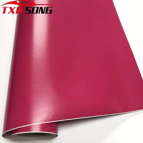 Matte rose red Vinyl Car Wrap Foil Air Bubble Free Adhesive matt rose red Car Sticker Wrapping Size 10/20/30/40/50X152CM