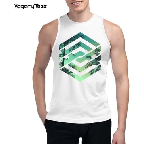 New Fashion Men Summer Tank tops Geometric sunset graphic painting printed male Waistcoat casual Streetwear Vest