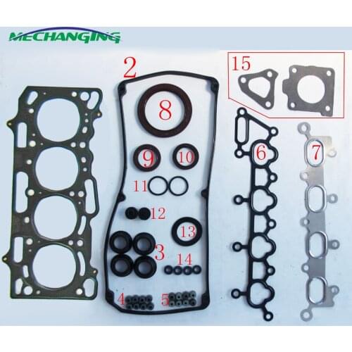 For MITSUBISHI LANCER COLT V CEDIA Saloon 4G13 16V METAL Full Set Automotive Spare Parts Engine Gasket Set MD979215