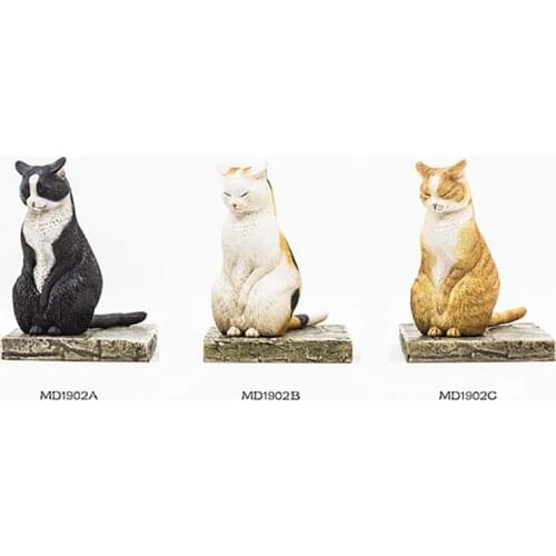 1/6 Scale MD1901 Resin Animal Model Lazy Cat Cartoon Cat Gift Doll Toy for Children Kids Scene Accessories