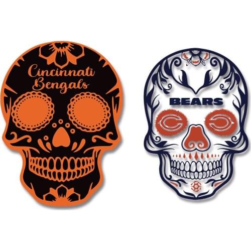 Skull patch Stickers Printed Decoration Heat Transfer printing DIY Appliques Stickers on Clothes Chest badges