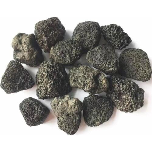 Natural Black Volcanic Rock Rough Stones Raw Crystals For Decoration
