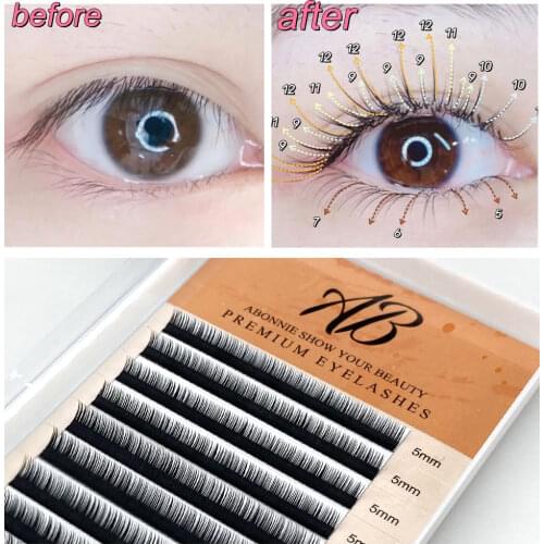 Abonnie Bottom Brown Lower Lashes Under Eyelash Extensions Lower lashes 5 6 7 Mix Length Eyelash Extension Short Soft Cilios