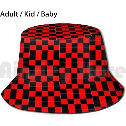 Red & Black 3 Bucket Hat Adult kid baby Beach Sun Hats Football Abournemouth Ogc Nice Nimes Olympique Stade Rennais